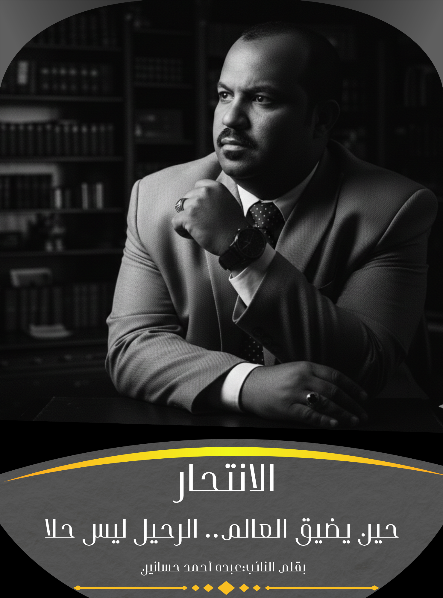 بقلم النائب عبده احمد حسانين حين يضيق بك العالم….. الانتحار ليس حلا